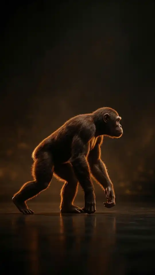 Quadro do vídeo: da evolução humana até o Diogenes Alves diante do computador